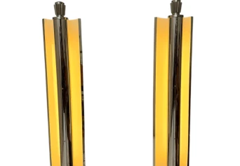 Art Deco Extra Large Pair of Wall Lights or Sconces France, 1930s